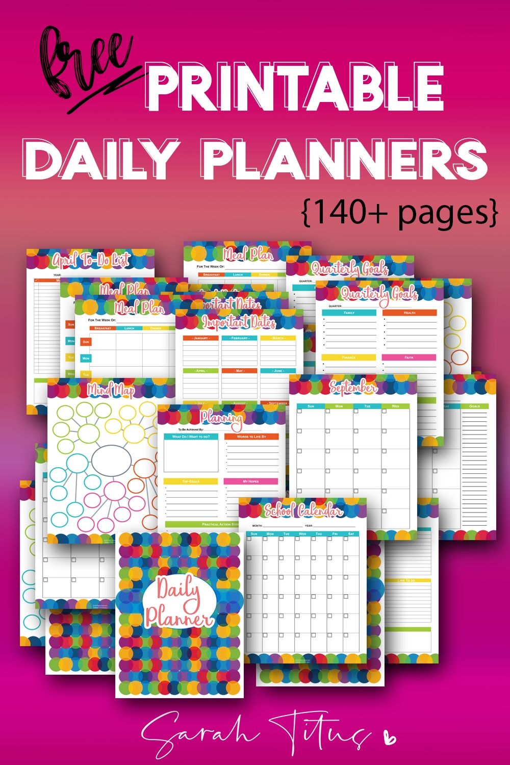 150 Free Printable Daily Planner Templates That Will Save