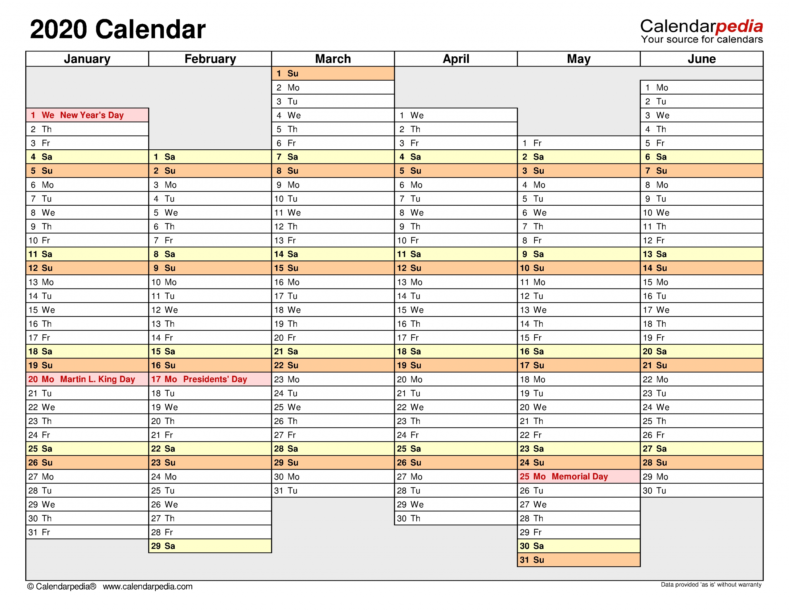 2020 calendar free printable pdf templates calendarpedia