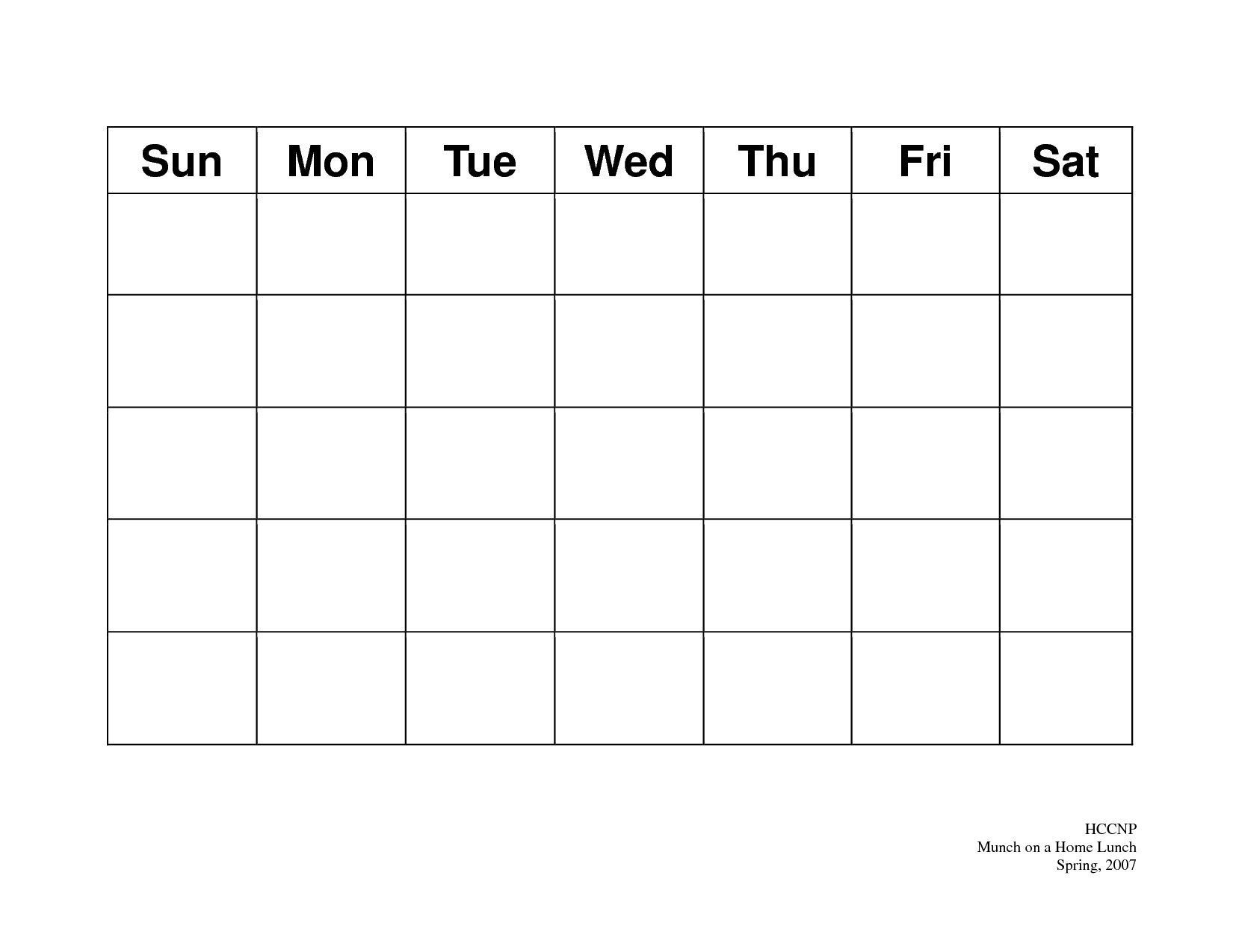 31 day blank calendar template in 2020 | blank calendar