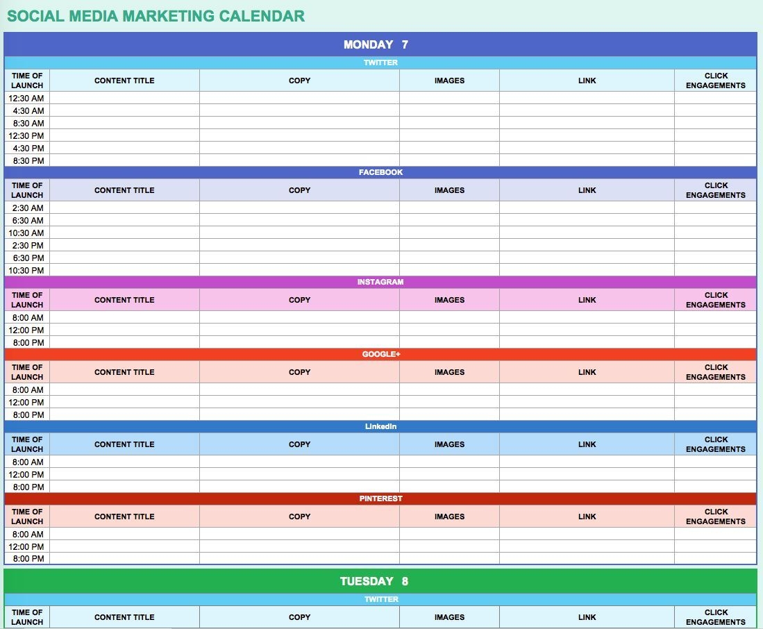 9 Free Marketing Calendar Templates For Excel Smartsheet