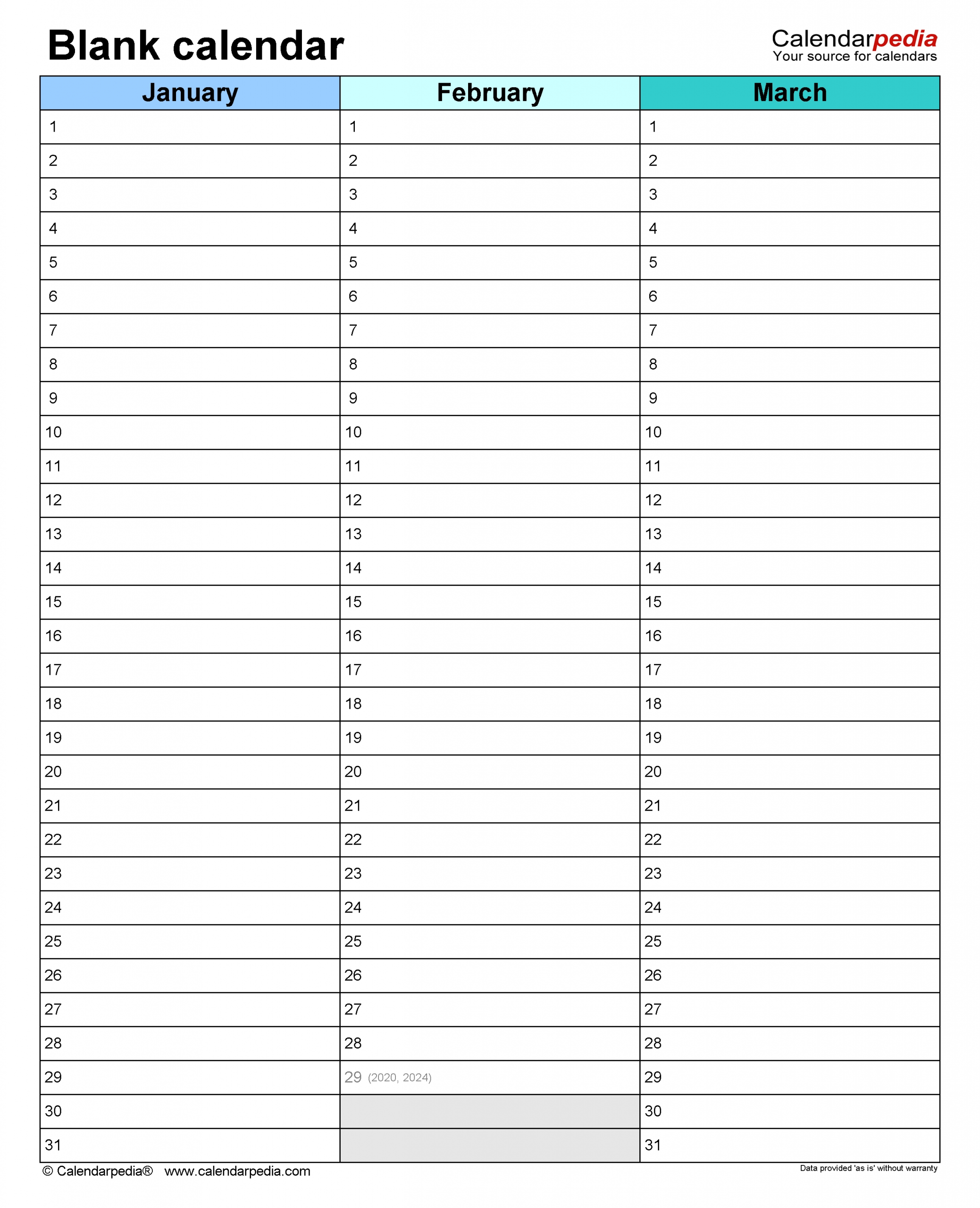 blank calendars free printable microsoft word templates