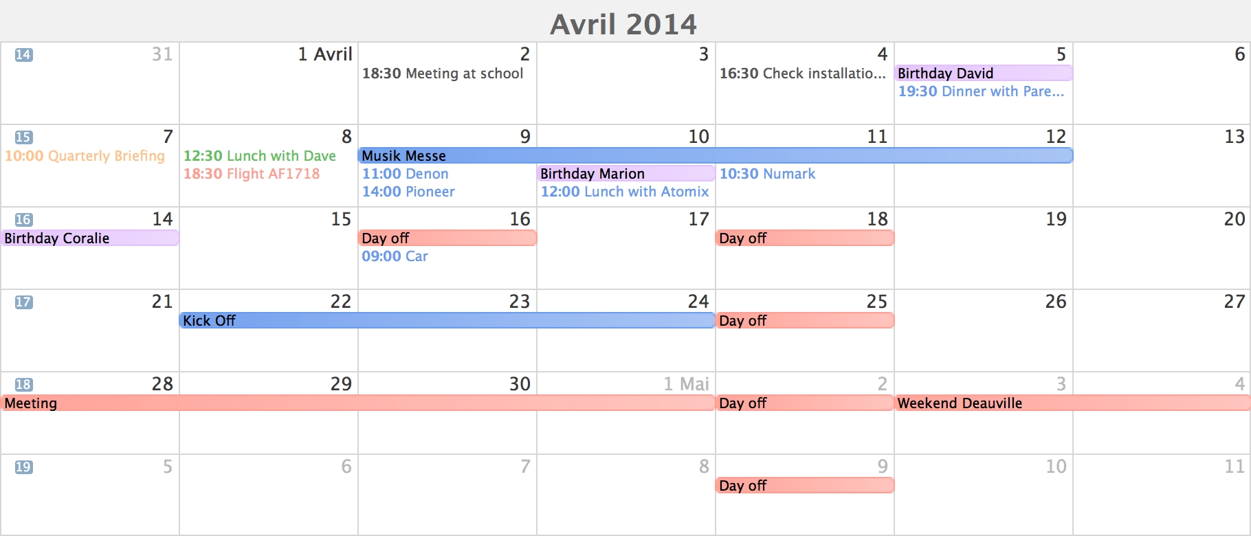 Calendar View For Xojo Software Design & Development