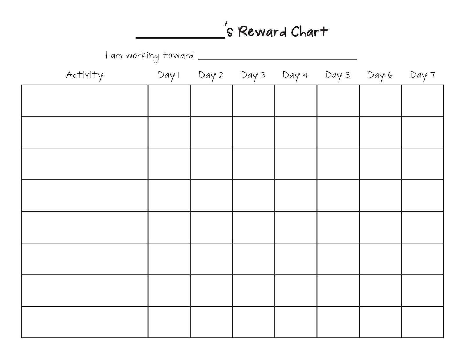 Free Printable Blank Charts | Printable Blank Charts Image