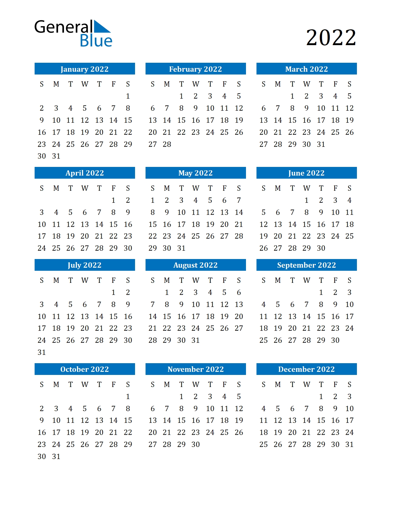 free printable calendar in pdf, word and excel