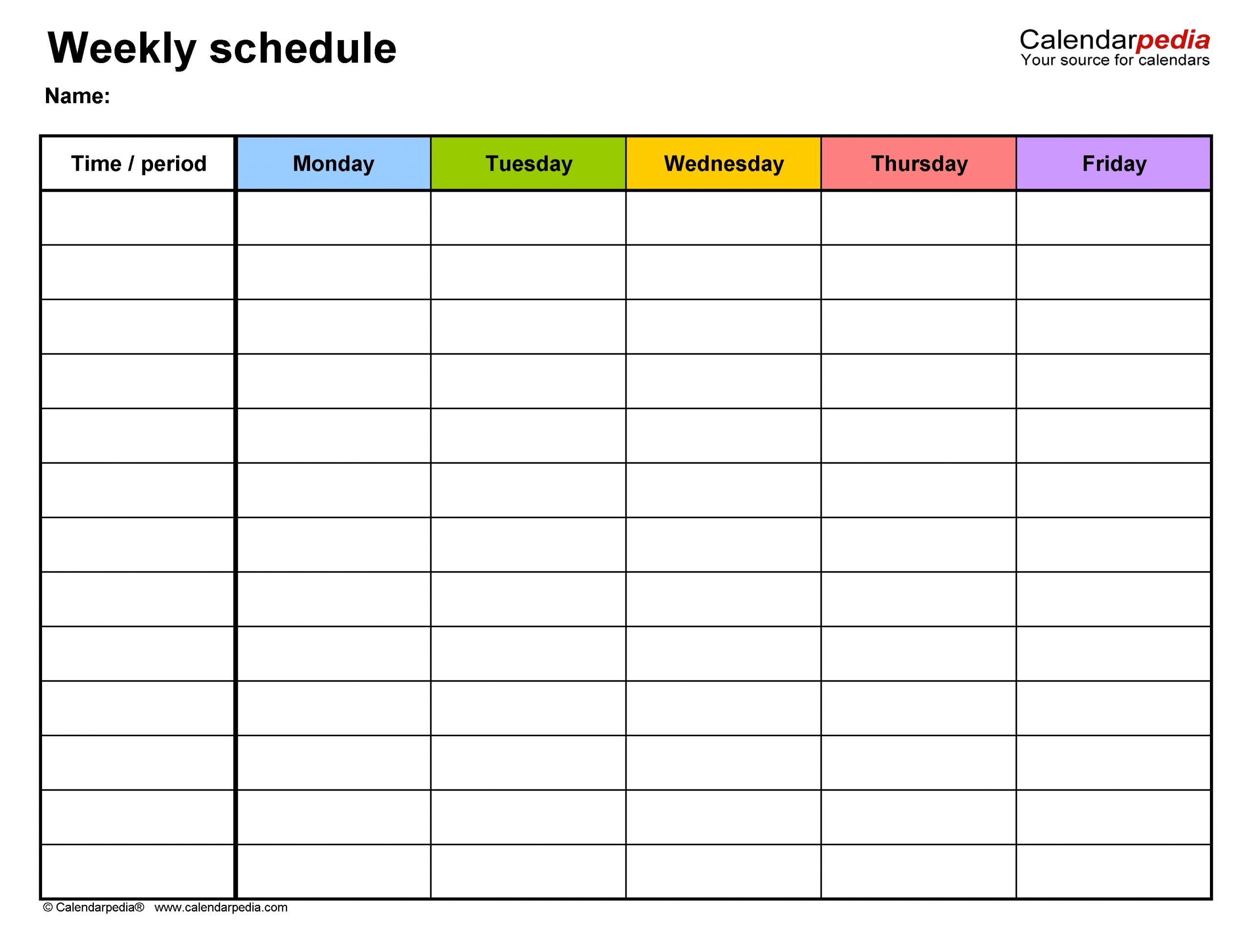 free weekly schedule templates for word 18 templates