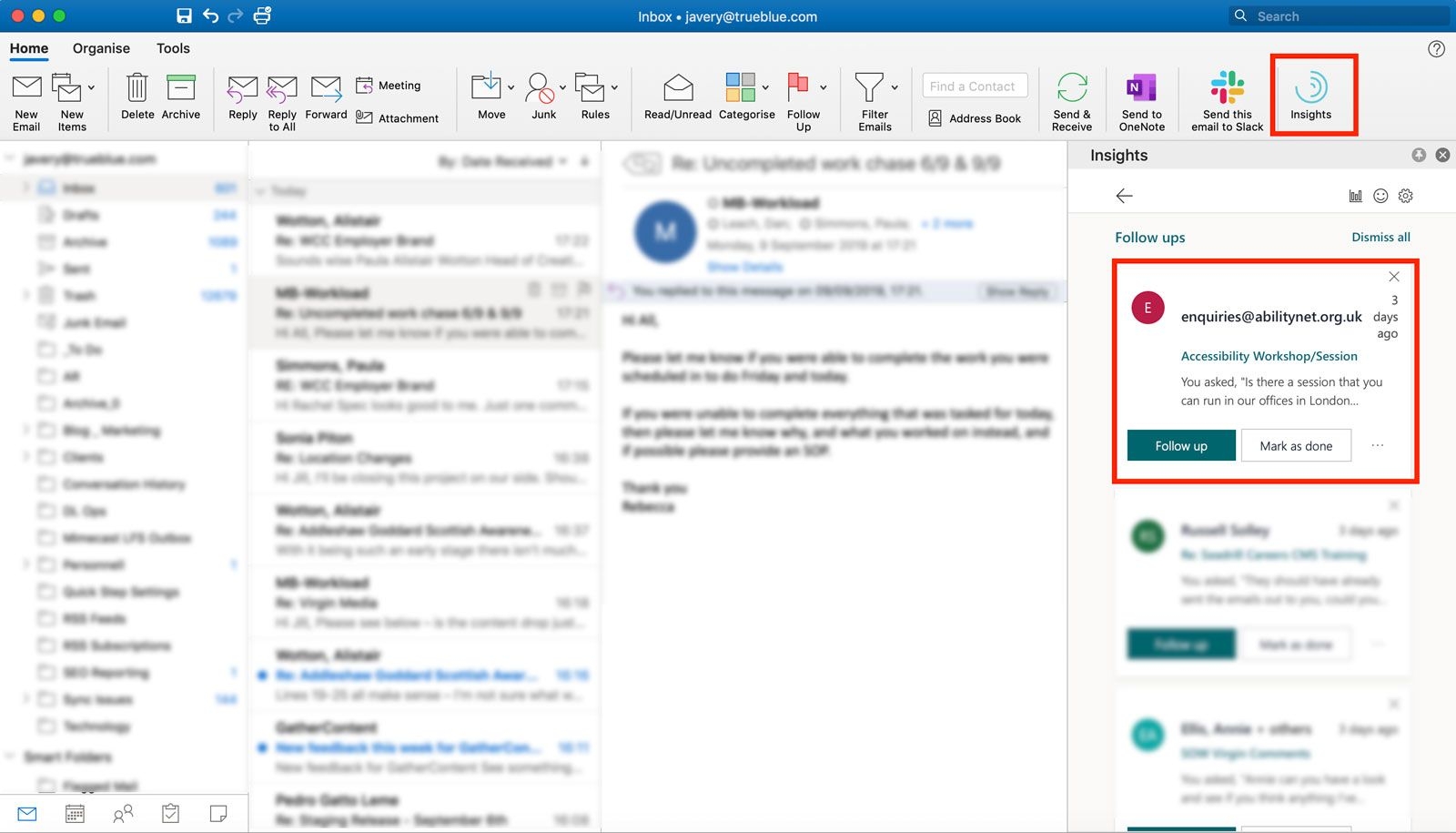 Insights In Microsoft Outlook | Surf The Dream