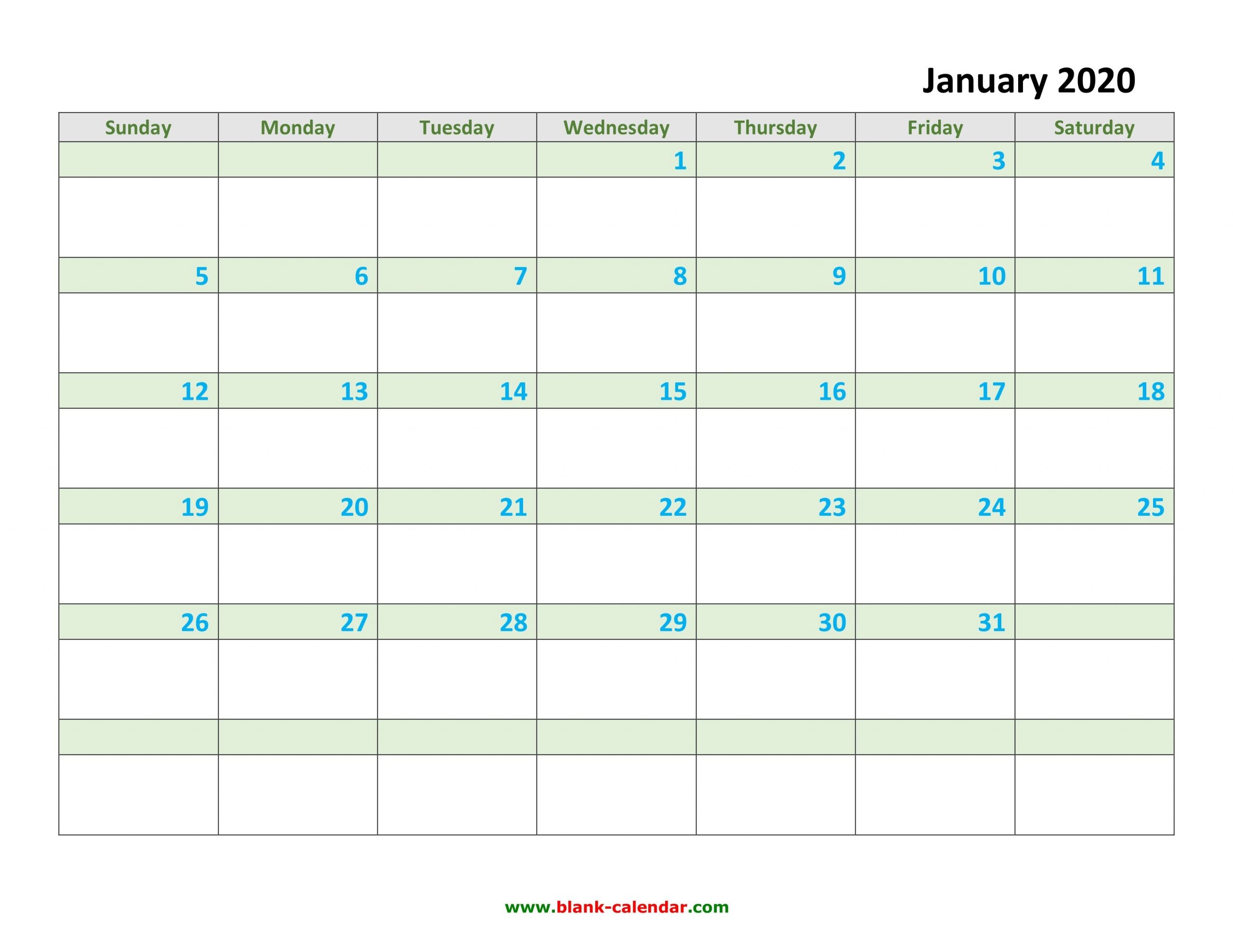 monthly calendar 2020 | free download, editable and printable