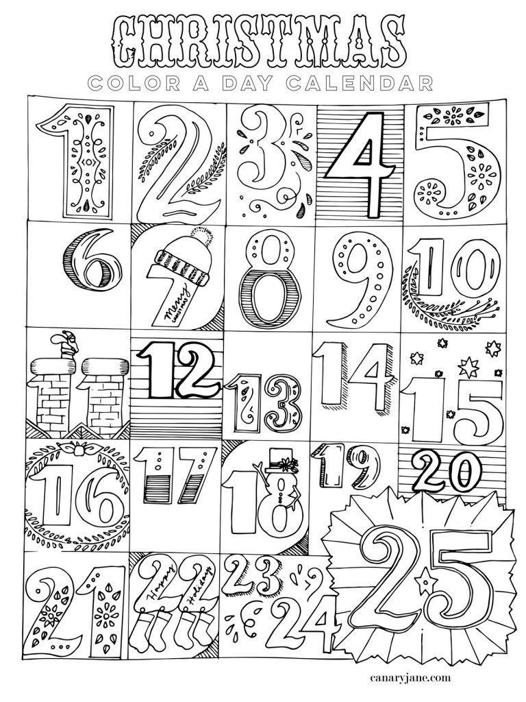 10 free printable advent calendars | advent coloring
