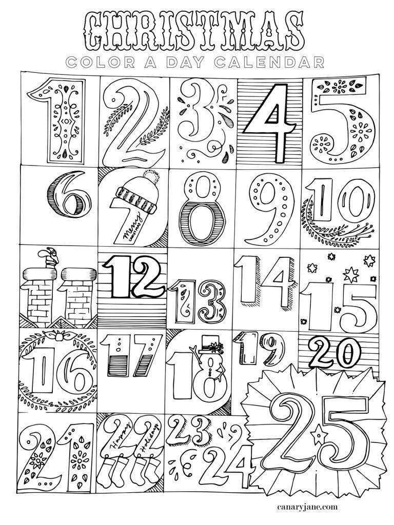 10 Free Printable Advent Calendars | Advent Coloring