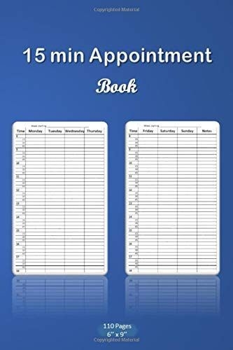 15 Min Appointment Book: Appointment Scheduling Book With