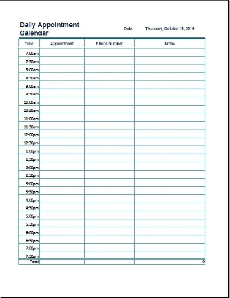 15 minute increment weekly schedule | ten free printable