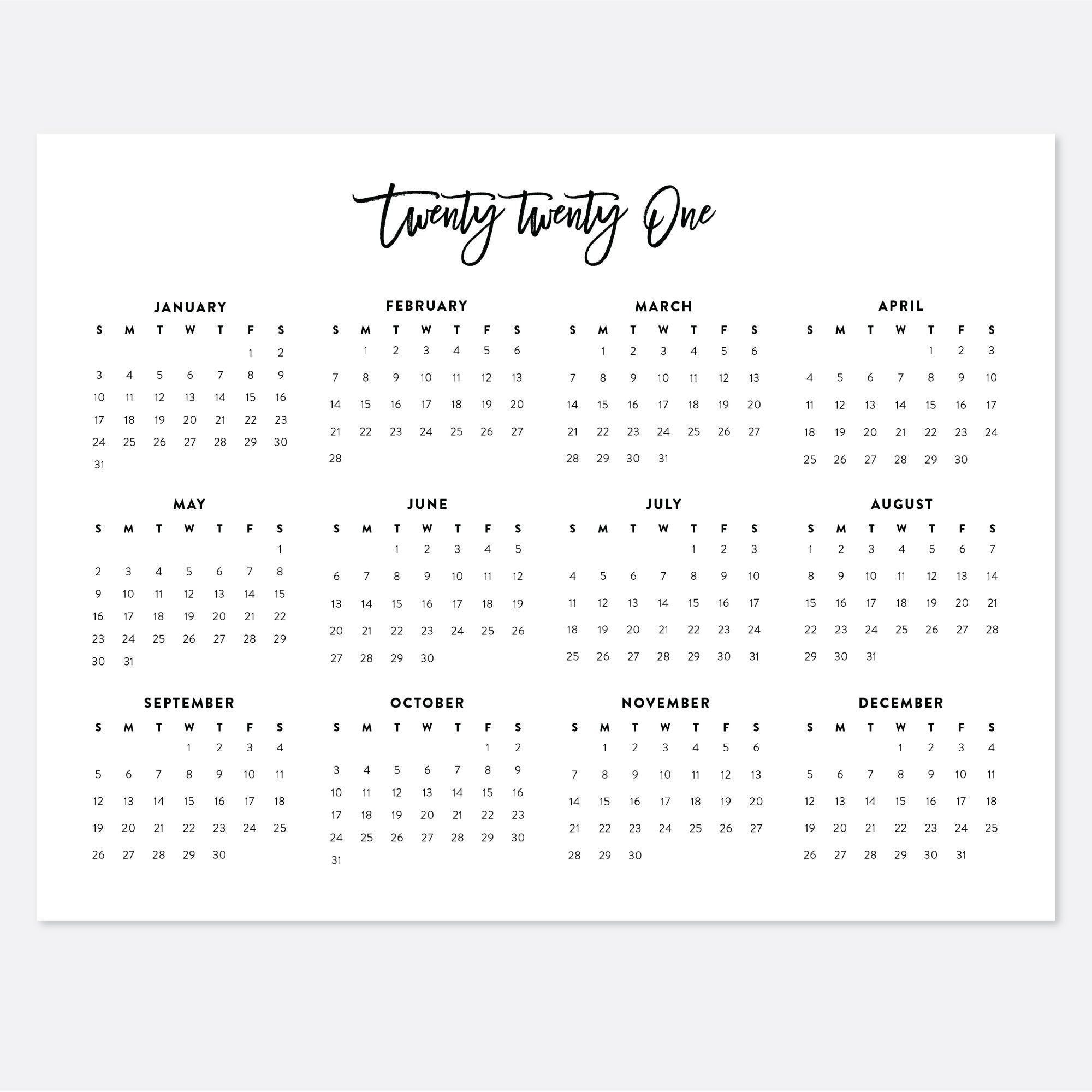 20 2021 calendar 8 5 x 11 free download printable