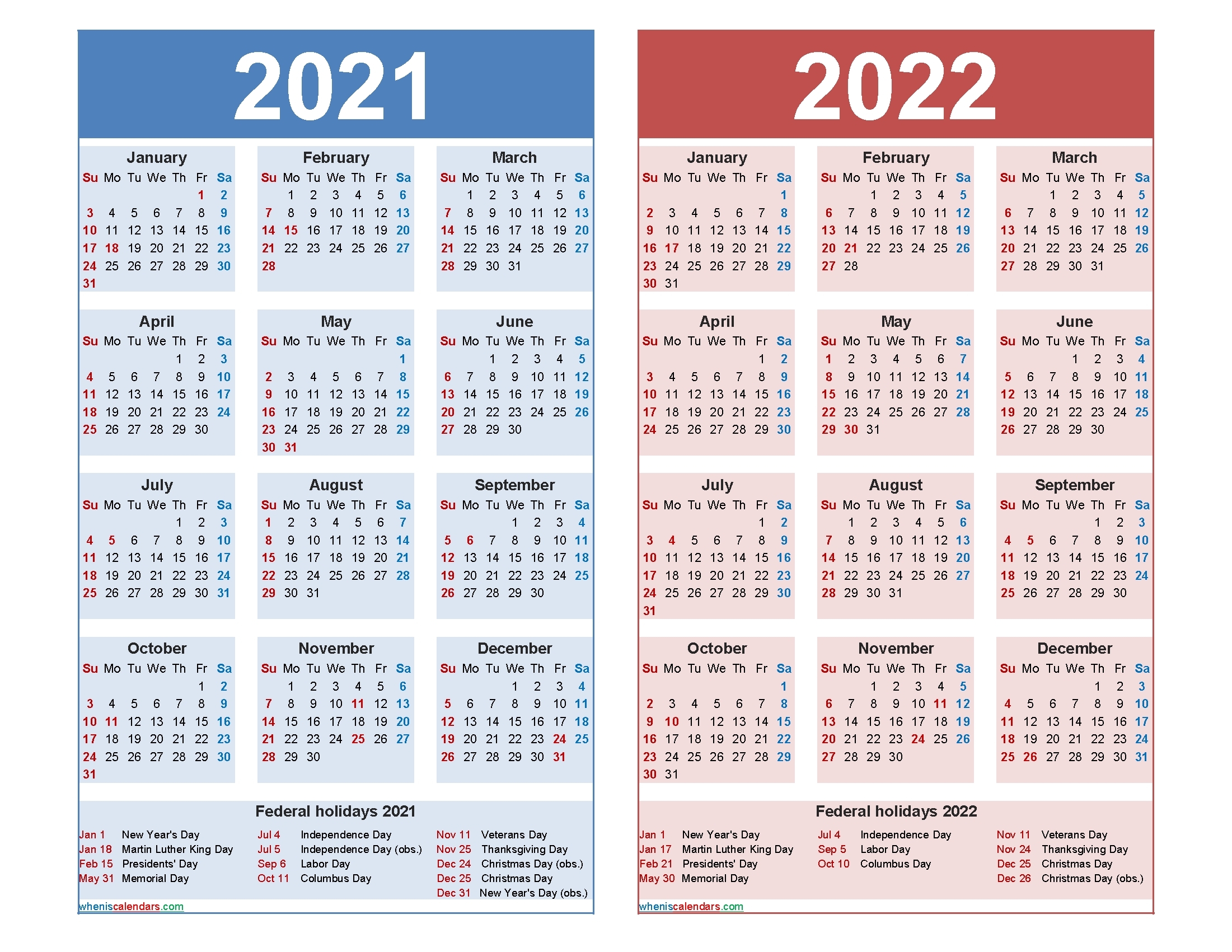 2020 2021 2022 Calendar Printable Calendar Inspiration