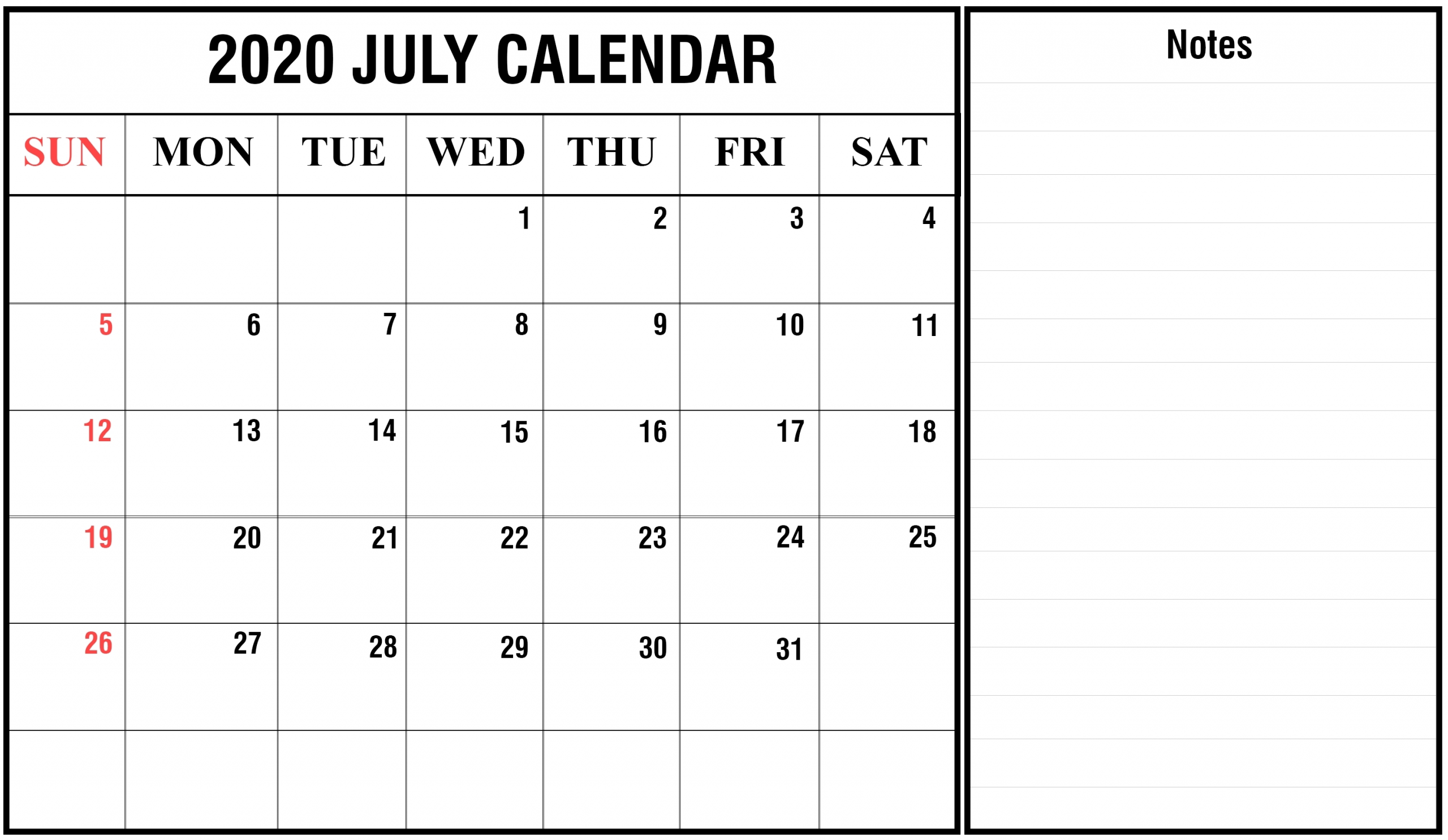 2020 calendar you can edit | month calendar printable