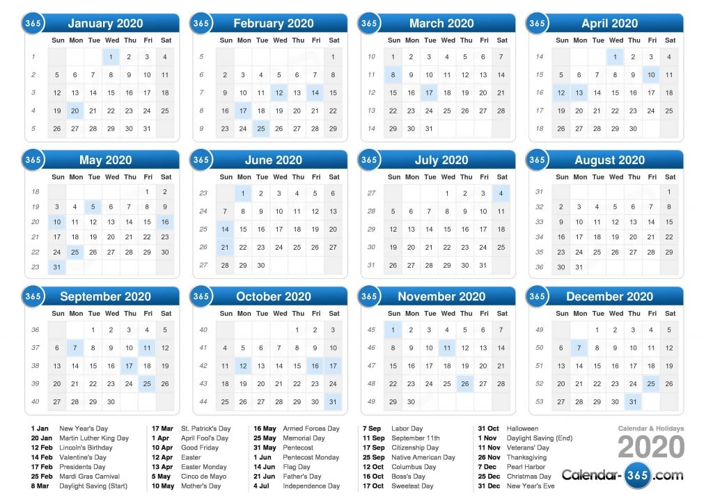 2020 day count calander calendar template 2021