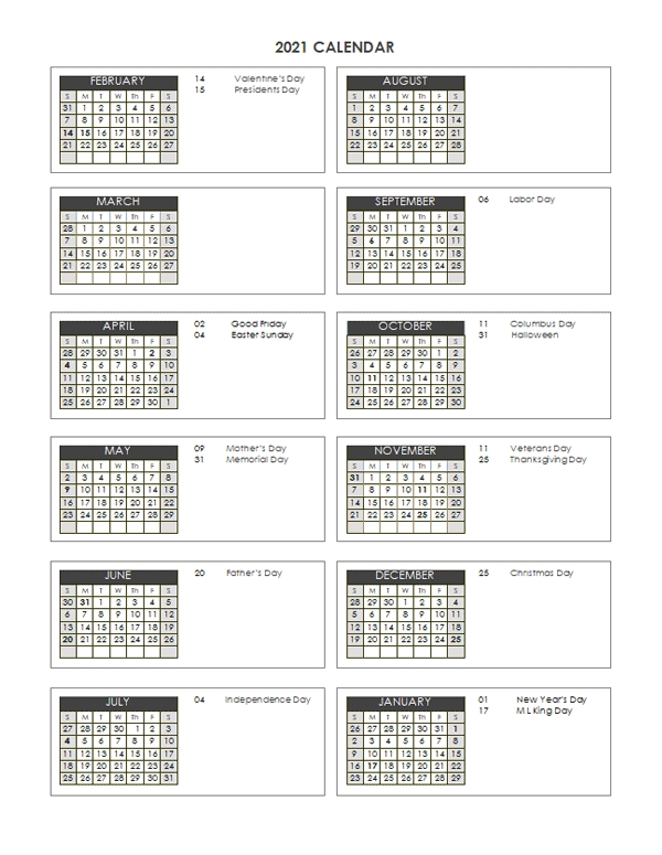 2021 accounting close calendar 4 4 5 free printable