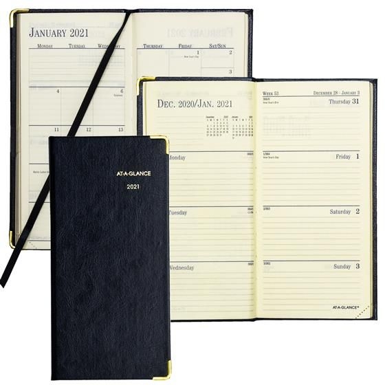 2021 At A Glance 70 1110 Fine Diary Weekly Planner, 3 1/8