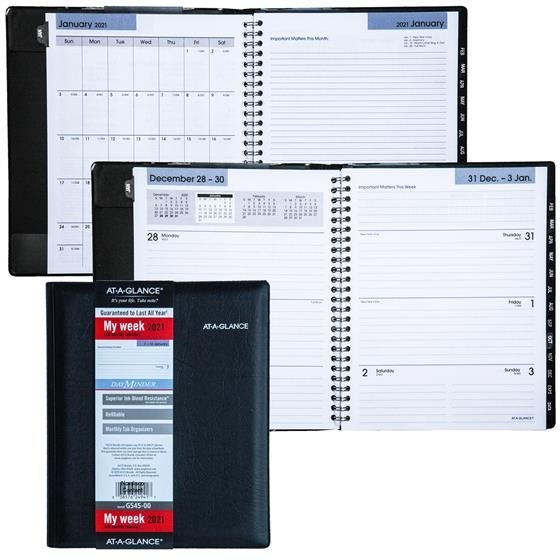 2021 at a glance dayminder g545 00 weekly monthly planner