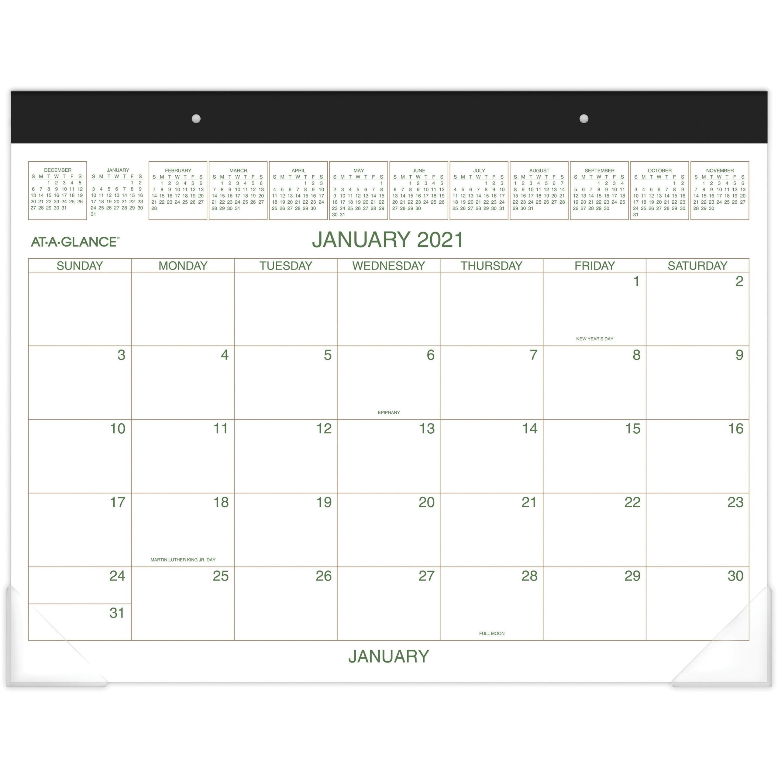 2021 calendar at a glance 11x17 | month calendar printable