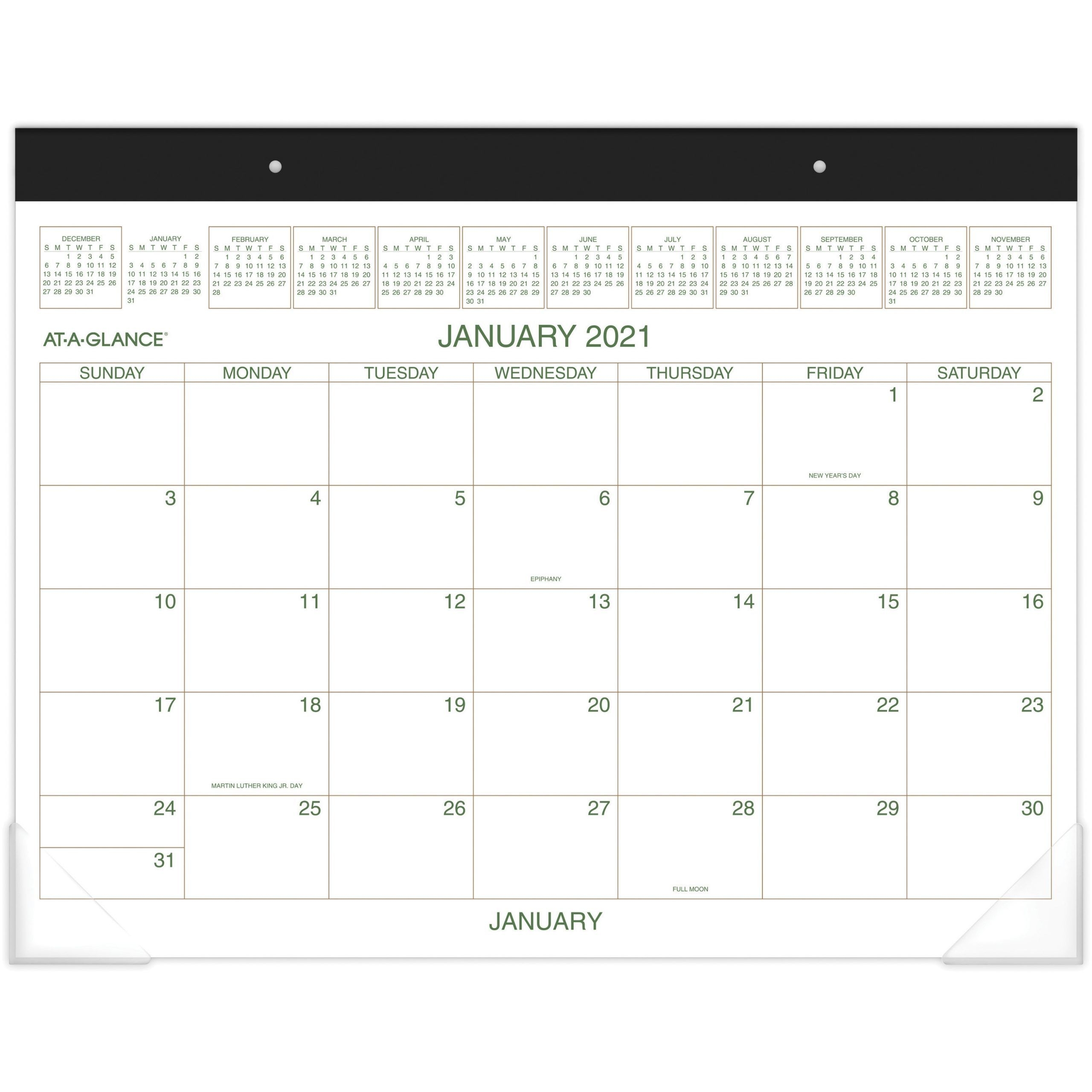 2021 Calendar At A Glance 11×17 | Month Calendar Printable