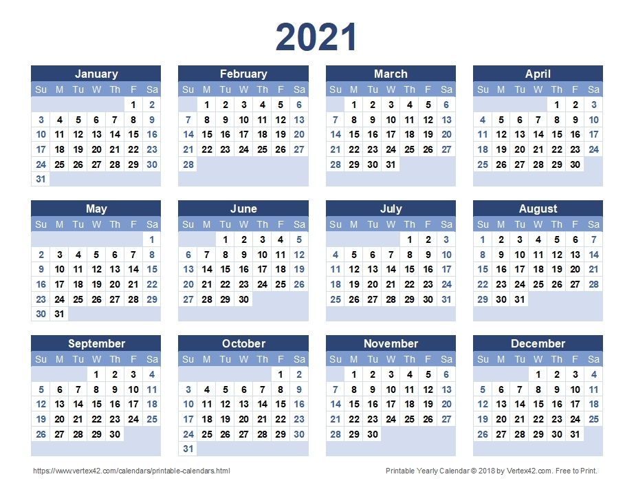 2021 Calendar Large Print | Qualads