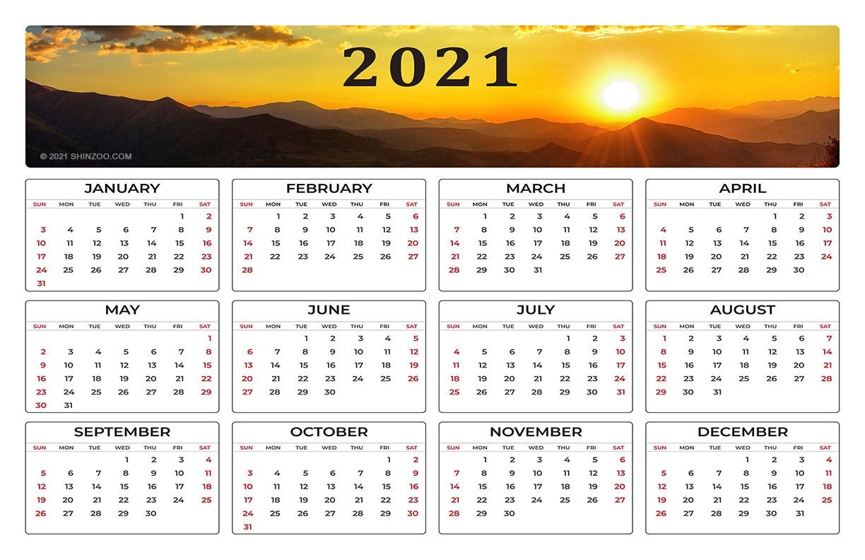 2021 calendar printable 11x17 planner template