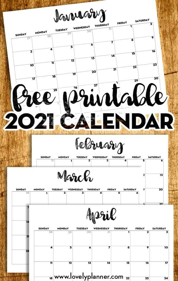 2021 calendar printable free template lovely planner