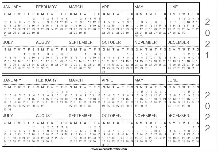 2021 calendar templates editableword : print january