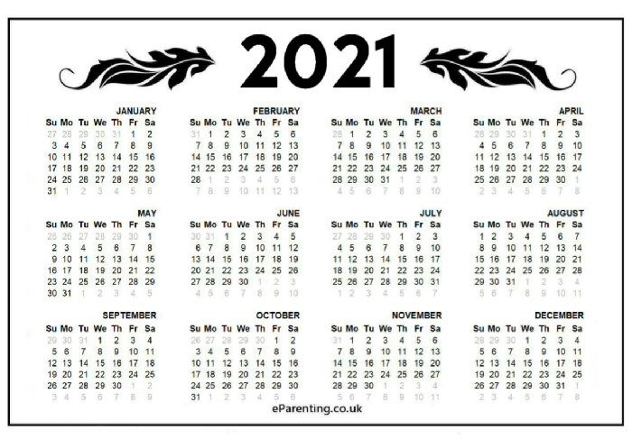 2021 Free Printable Calendar