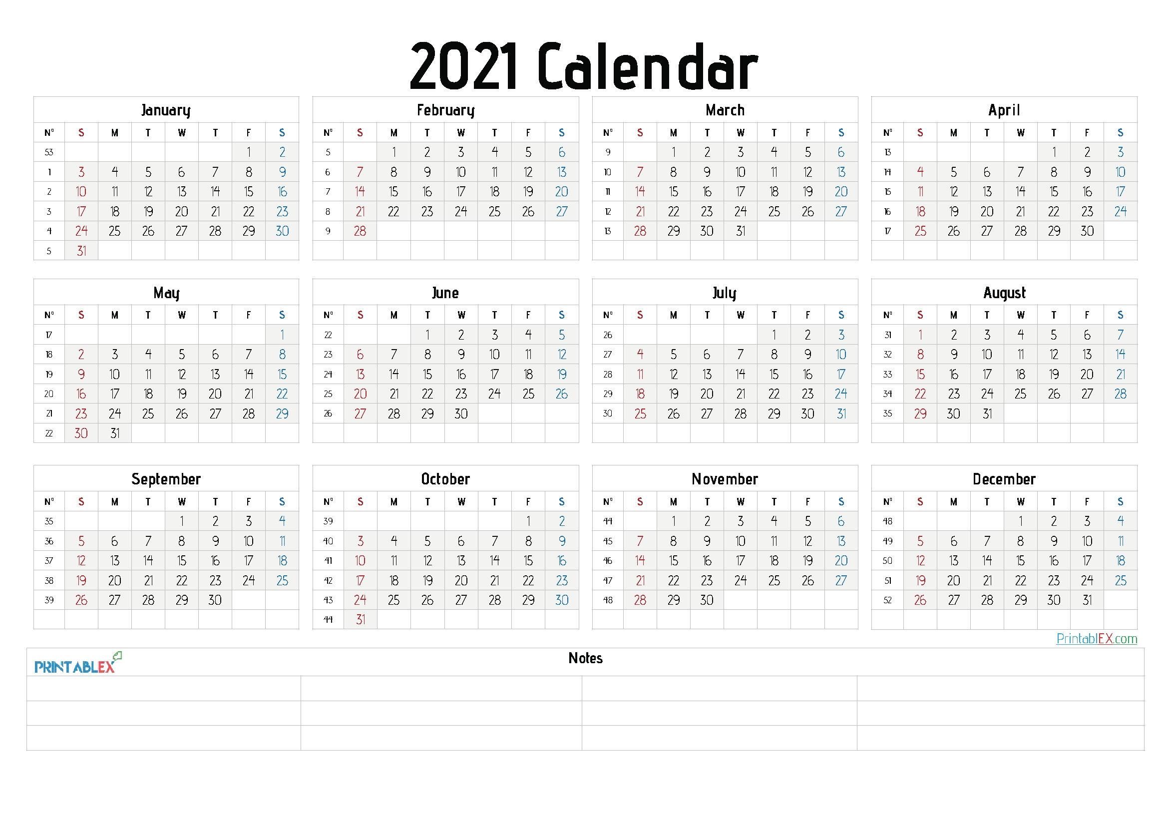 2021 free yearly calendar template word 6 templates free