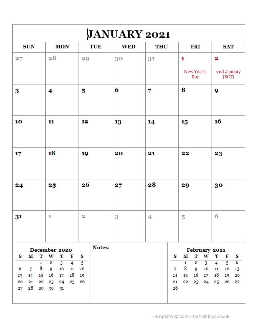 2021 Monthly Template Calendarholidays Co Uk