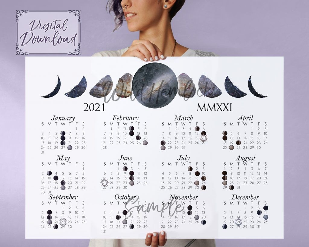 2021 Moon Calendar Andromeda Galaxy Moon Phases [download