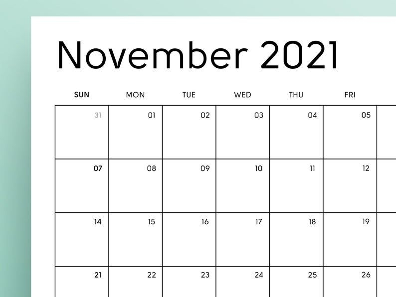 2021 Printable Calendar Sunday & Monday Start 2021 Monthly