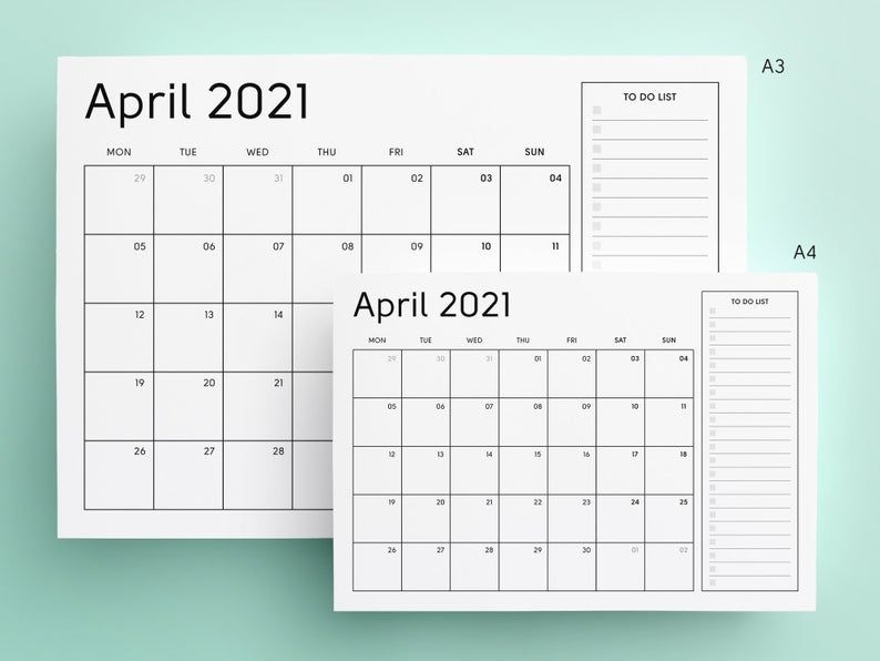 2021 Printable Calendar Sunday & Monday Start 2021 Monthly