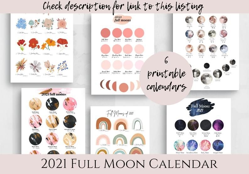 2021 printable full moon calendar lunar zodiac celestial