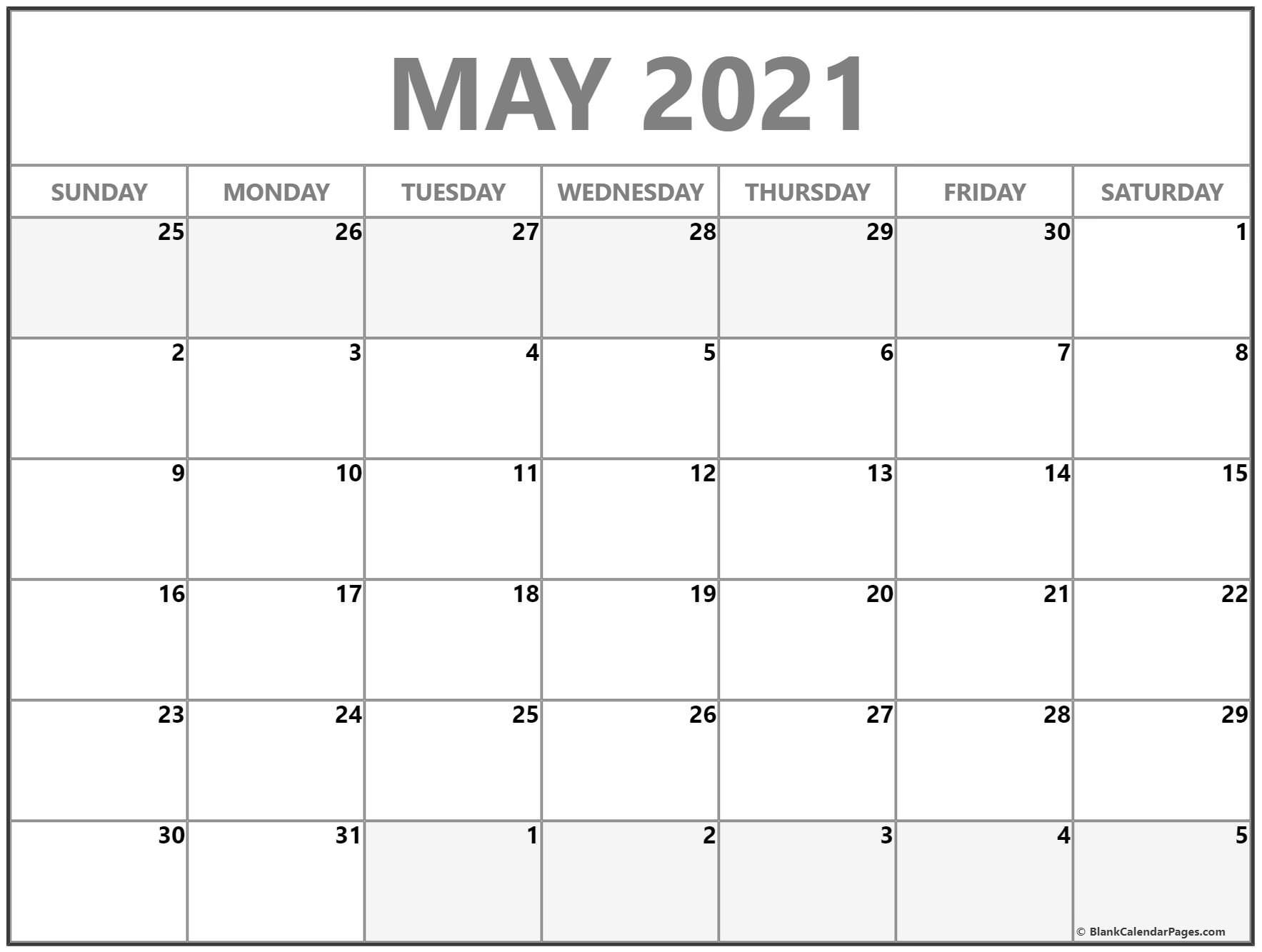 2021 printable monthly calendar | ten free printable