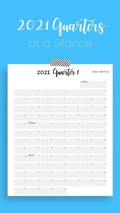 2021 quarter at a glance printable 2021 quarterly overview