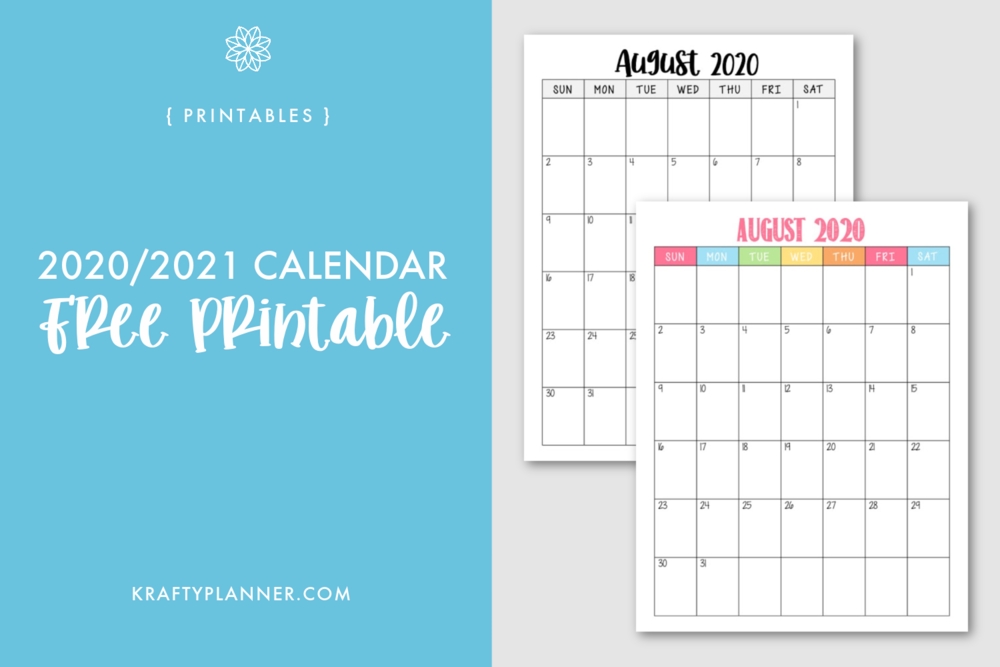 2021 year at a glance free printable — krafty planner