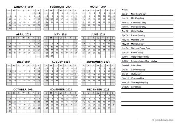 2021 yearly calendar pdf free printable templates