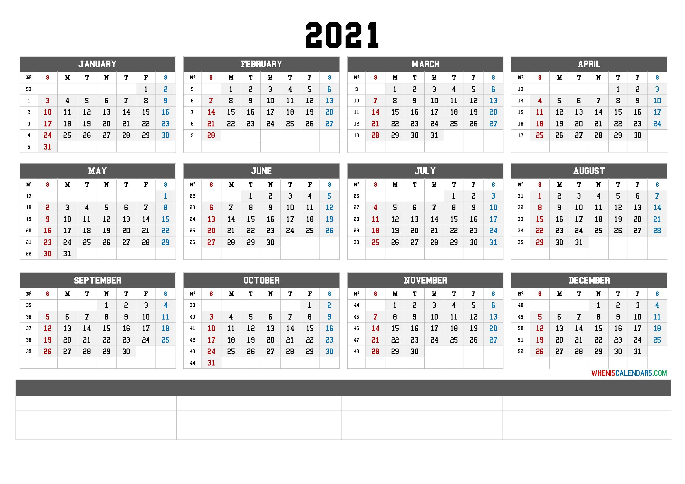 2021 yearly calendar template word (6 templates)