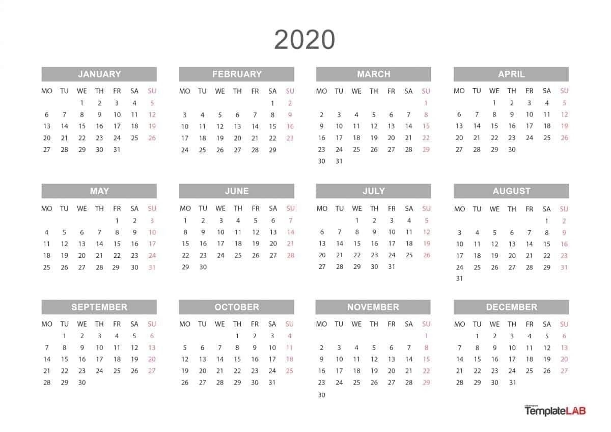 2021 yearly calendar with boxes | calendar template printable