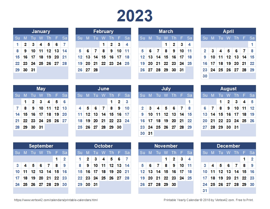 2023 calendar templates and images