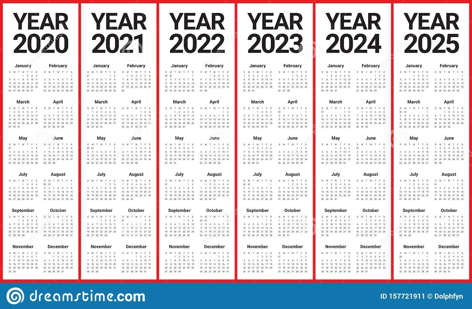 3 year calendar 2020 to 2023 | calendar template printable