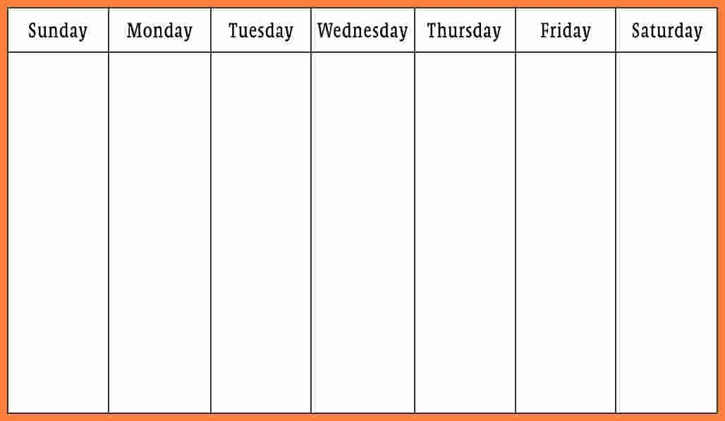 30 7 day week schedule template in 2020 (with images