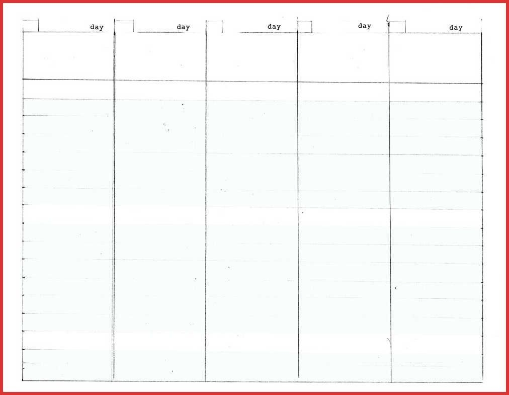 5 day template calendar blank | example calendar printable