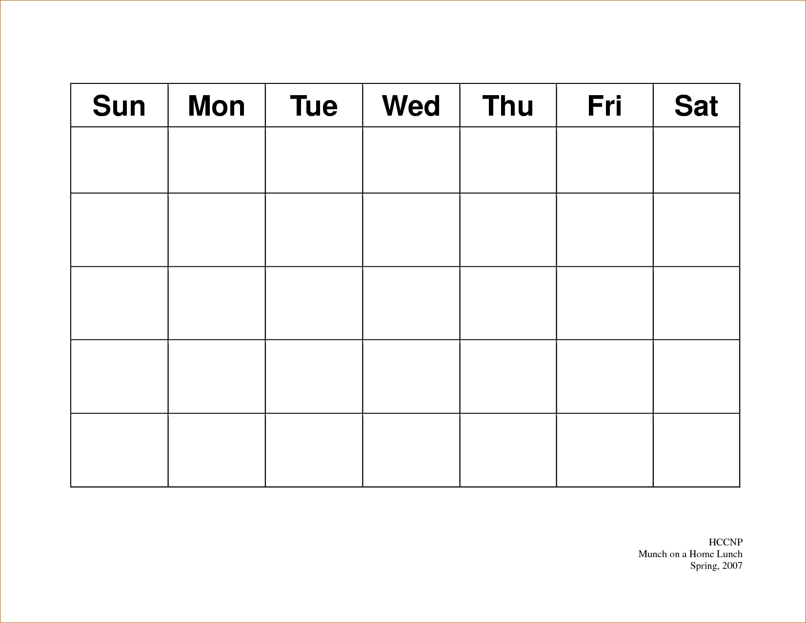 5 day week calendar template | example calendar printable