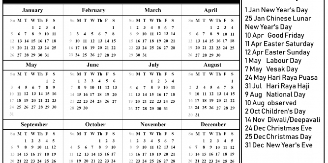 5 year calendar 2020 to 2025 | free printable calendar