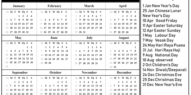 5 Year Calendar 2020 To 2025 | Free Printable Calendar