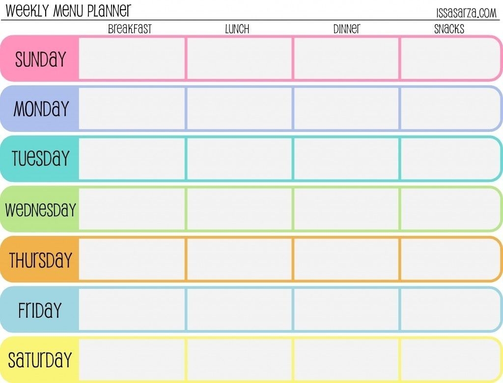 7 Day Calendar Template Fillable Calendar Inspiration Design