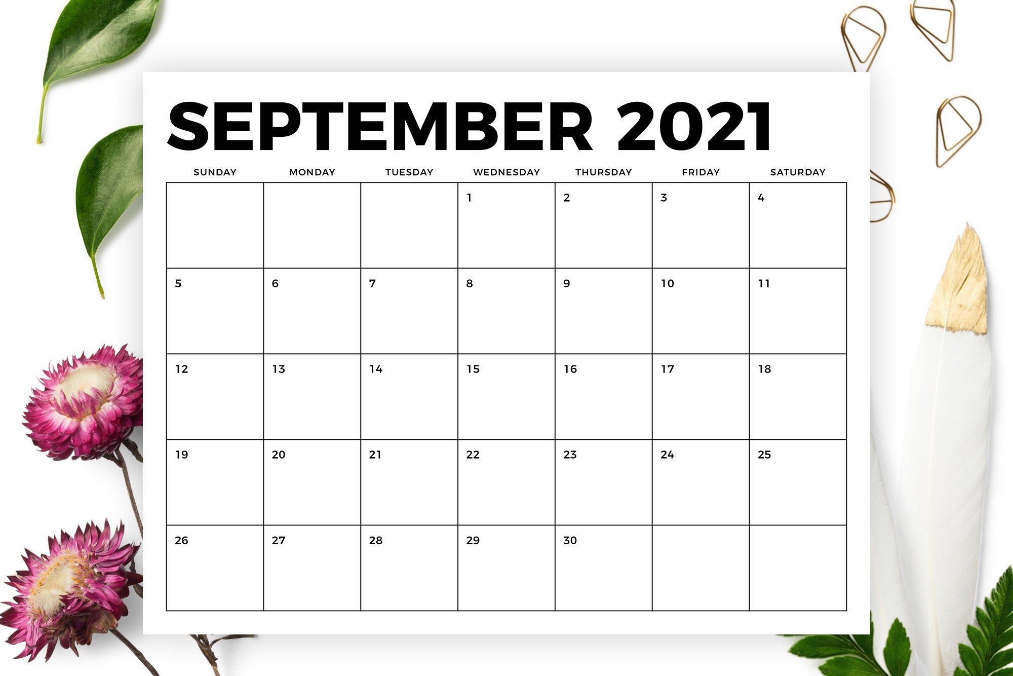 8 5 x 11 inch bold 2021 calendar (438443) | flyers